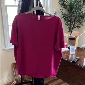 Lululemon Athletica Red Boxy Short Sleeve Tee